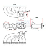 VW VR6 12v Turbo manifold - T3/T4 + COMETIC EXHAUST MANIFOLD GASKET