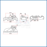 VW B5 B2 Audi 80 9A ABF 16v T3 turbo manifold