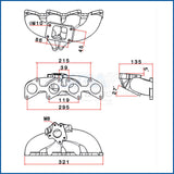 VW Golf / Jetta / Seat Cupra 1.8L / 2.0L 16V 9A ABF T3 turbo manifold