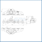 VW Transporter / Caravelle T5 2.5L TDI 2003-2009 replacement cast Turbo manifold