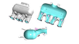 INTAKE MANIFOLD VW 8V CROSS FLOW LONGITUDINAL - 8 INJECTORS - WITHOUT BOLT HOLES