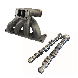 VW B5 T3 top mount turbo twin scroll manifold wastegate V-Band + 252 / 260 High Performance Camshaft set