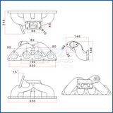 Honda B-series T3 turbo manifold