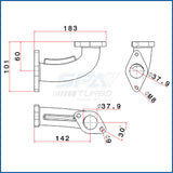 2JZGTE 2 bolt wastegate mount for TMTY03 manifold